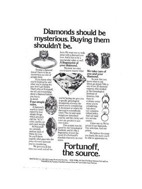 Print Ad Fortunoff Should Be Mysterious Vintage 1975 ADVERTISEMENT
